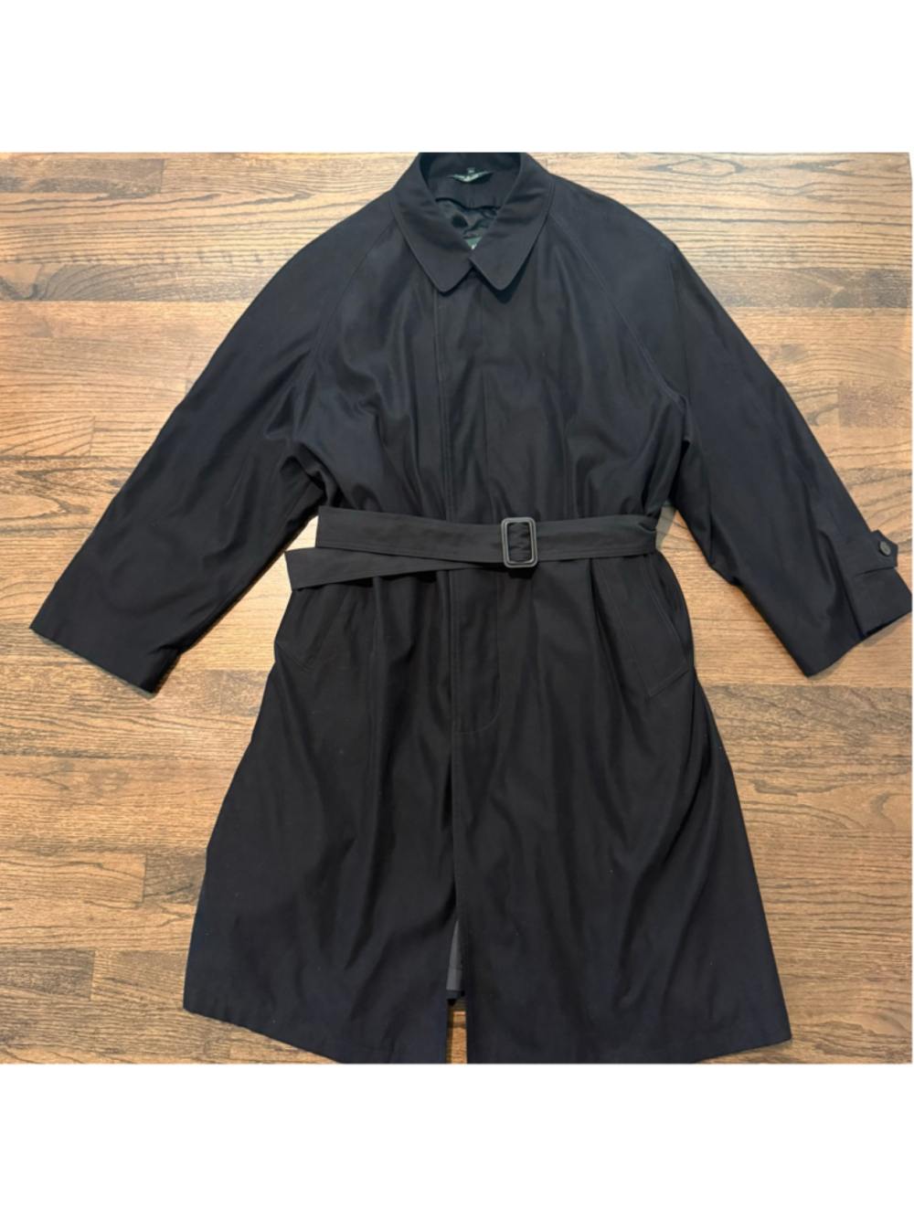 Ralph Lauren Men’s Vintage Black Trench Coat Size 48S